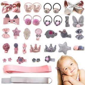 img 4 attached to 🎀 36 Baby Girls Hair Accessories Set