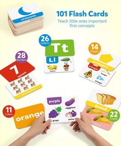 img 3 attached to Coogam Sight Words Learning Flashcards For Toddlers, Double-Sided 101Pcs ABC Alphabet Math Numbers Counting Site Word Educational Toy For Preschool Kids 3 4 5 Year Old
