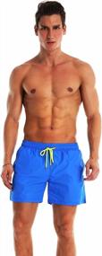 img 3 attached to Stay Comfortable And Stylish With YnimioAOX Men'S Quick Dry Swim Trunks With Mesh Lining