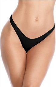 img 1 attached to High Cut Cheeky Brazilian Thong Bikini Bottom By SHEKINI For Women - V Shaped Swimsuit Bottom