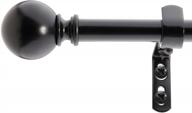 decopolitan 5/8" classic ball карнизы для эркеров, чёрное масло логотип