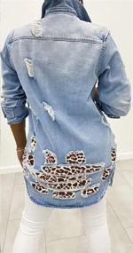 img 3 attached to Jofemuho Women Button Jacket Trench Women's Clothing : Coats, Jackets & Vests