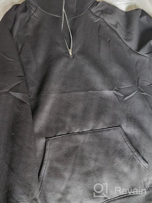 img 1 attached to Lecieldusoir Women'S Quarter Zip Pullover Sweatshirt Casual Long Sleeve Oversized Tops review by Brian Gopalan