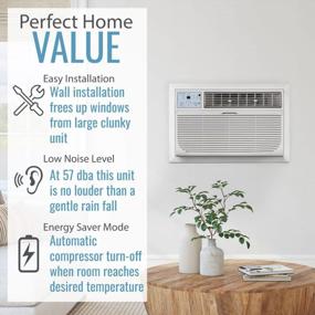 img 1 attached to 🌬️ Keystone KSTAT08-1HC: 8,000 BTU Through-The-Wall AC & 4,200 BTU Heating - Remote Control, Sleep Mode, 24H Timer, Ideal for 350 Sq. Ft.