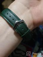 img 1 attached to Upgrade Your Watch With WOCCI'S Vintage Leather Band - Replacement Straps In Various Sizes (14Mm-22Mm) With Durable Stainless Steel Buckle review by Erik Wesley