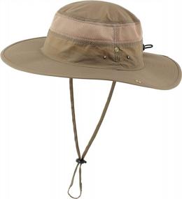 img 4 attached to Connectyle Outdoor Mesh Sun Hat Wide Brim UV Sun Protection Hat Fishing Hiking Hat