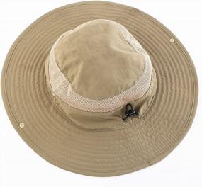 img 2 attached to Connectyle Outdoor Mesh Sun Hat Wide Brim UV Sun Protection Hat Fishing Hiking Hat