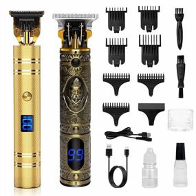 img 4 attached to Upgrade Your Grooming With Qhou T Blade Cordless Electric Hair Trimmer For Men