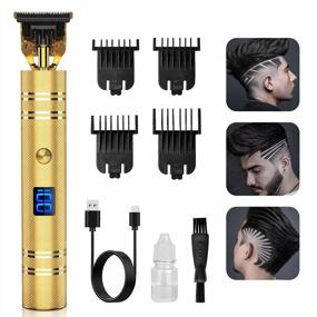 img 3 attached to Upgrade Your Grooming With Qhou T Blade Cordless Electric Hair Trimmer For Men