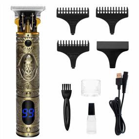 img 2 attached to Upgrade Your Grooming With Qhou T Blade Cordless Electric Hair Trimmer For Men