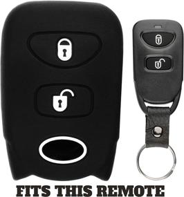 img 1 attached to 🔑 2-Pack Rubber Keyless Entry Remote Key Fob Skin Cover for 05-17 Hyundai Tuscon, 06-17 Accent, 07-12 Santa Fe - 2 Buttons