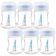 maymom wide-mouth milk storage collection bottle with sureseal sealing disk; compatible with spectra/motif luna/ameda mya/bellababy pumps. can replace spectra s1 s2 bottles, 6 pc (4.7oz/140ml, 6pc) логотип