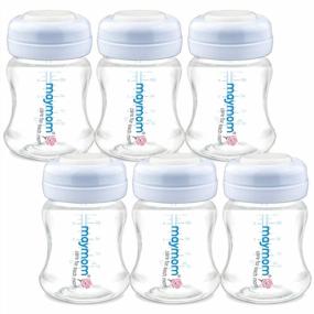 img 4 attached to Maymom Wide-Mouth Milk Storage Collection Bottle With SureSeal Sealing Disk; Compatible With Spectra/Motif Luna/Ameda MYA/Bellababy Pumps. Can Replace Spectra S1 S2 Bottles, 6 Pc (4.7Oz/140ML, 6Pc)