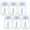maymom wide-mouth milk storage collection bottle with sureseal sealing disk; compatible with spectra/motif luna/ameda mya/bellababy pumps. can replace spectra s1 s2 bottles, 6 pc (4.7oz/140ml, 6pc) logo