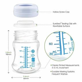 img 2 attached to Maymom Wide-Mouth Milk Storage Collection Bottle With SureSeal Sealing Disk; Compatible With Spectra/Motif Luna/Ameda MYA/Bellababy Pumps. Can Replace Spectra S1 S2 Bottles, 6 Pc (4.7Oz/140ML, 6Pc)