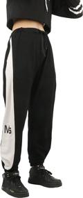 img 3 attached to 👖 Girls' Active Streetwear Trousers with Drawstring Sweatpants - via Active Clothing
