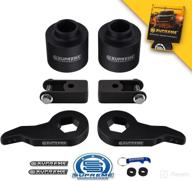 🔧 supreme suspensions - full lift kit for 2000-2006 suburban, tahoe, and gmc yukon 1500: adjustable 1-3" front lift torsion keys, 3" rear lift spring spacers, shock extenders for 4wd - includes can cooler logo