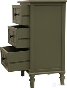 img 1 attached to Décor Therapy Simplify Olive Branch Accent Table with Three Drawers - 11.8x15.75x25 Inches