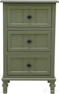 décor therapy simplify olive branch accent table with three drawers - 11.8x15.75x25 inches logo