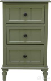 img 4 attached to Décor Therapy Simplify Olive Branch Accent Table with Three Drawers - 11.8x15.75x25 Inches