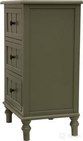 img 2 attached to Décor Therapy Simplify Olive Branch Accent Table with Three Drawers - 11.8x15.75x25 Inches