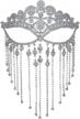 tassel mask chain with rhinestone fringe for women - perfect masquerade head chain and face jewelry for halloween parties and cosplay from minesign. logo