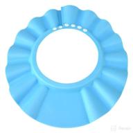 🔵 adjustable baby bathing hat: provide bathing protection with soft visor for toddler & baby - blue logo