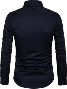 img 2 attached to LOCALMODE Sleeve Button Casual Business Men's Clothing best: Shirts