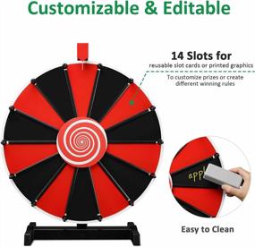 img 1 attached to DIY Insertable Prize Wheel, 18-Inch Tabletop Spinning Wheel With 14 Slots And Fortune Design - Ideal For Carnival And Spin Games - WinSpin DIY Series