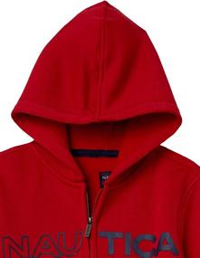 img 1 attached to 👕 Nautica Boys' Rouge Colorblock Fleece Hoodie - Fashion Hoodies & Sweatshirts