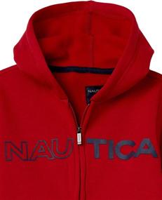 img 2 attached to 👕 Nautica Boys' Rouge Colorblock Fleece Hoodie - Fashion Hoodies & Sweatshirts