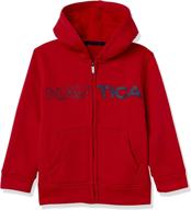 👕 nautica boys' rouge colorblock fleece hoodie - fashion hoodies & sweatshirts logo