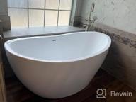 img 1 attached to FerdY Tamago 55 - Oval Acrylic Freestanding Bathtub In Glossy White With CUPC Certification And Brushed Nickel Drain Assembly review by Rob Kerr