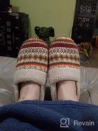 img 1 attached to Cozy Up With Style: RockDove Women'S Nordic Sweater Knit Slipper review by Christy Wood