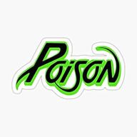 poison rock music legend sticker logo