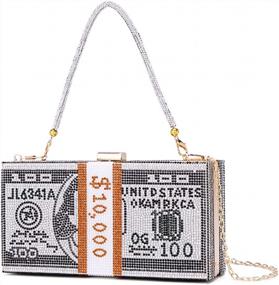 img 3 attached to Covelin Women'S Rhinestone Evening Handbag Money Bag - Stylish Dollar Clutch Purse For Special Occasions