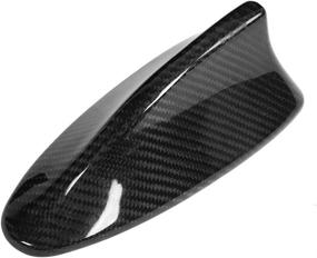 img 4 attached to 🦈 Car Carbon Fiber Shark Fin Antenna Cover Trim - Compatible with F10 F11 F18 F01 F02 M5