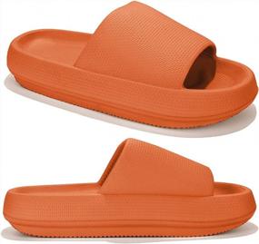 img 4 attached to Quick-Drying FINLEOO Shower Sandal Slippers With Drainage Holes - Perfect For Gym And Bathroom Use