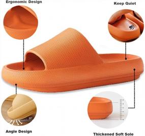 img 3 attached to Quick-Drying FINLEOO Shower Sandal Slippers With Drainage Holes - Perfect For Gym And Bathroom Use