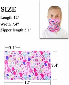 img 3 attached to Cool & Stylish Kids' Face Cover For Outdoor Adventures - Complete With Filter & Neck Gaiter Feature!