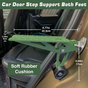 img 1 attached to 🚗 MoonshineStillPro Universal Car Door Step: Foldable Roof Rack Accessory for Easy Car Roof Entry – Max Load 500 lbs (Green)