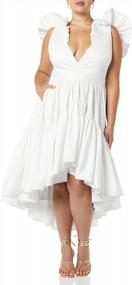 img 1 attached to Get The Winning Look From Making The Cut Season 3 Episode 1: Sienna'S Stunning Ruffle High-Low Dress