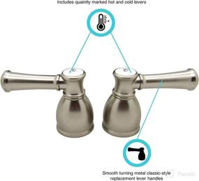 img 3 attached to 🚰 Dura Faucet DF-RKL-SN - Replacement Handles for RV Hot/Cold Bell Style Faucet (Brushed Satin Nickel) - Enhance Your RV's Faucet System!