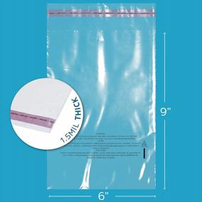 img 3 attached to 200 упаковок 6 "X 9" прозрачных полиэтиленовых пакетов с самоуплотнением 1,5 мил - FBA Доставка принадлежностей для футболок, одежды