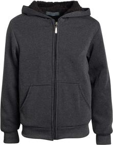 img 2 attached to Coney Island Sherpa Lined Full Zip Sweatshirt Boys' Clothing ~ Fashion Hoodies & Sweatshirts