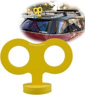 cute 3d car wind up key - unique decoration for your car's roof (yellow) logo