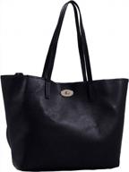 soft faux leather celebrity tote handbag purse - multiple colors available logo