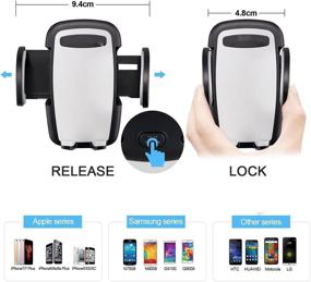 img 2 attached to 📱 2 Pack Car Phone Holder, Strong Sticky Gel Pad and Suction Cup Dashboard Car Cradle Windshield Phone Mount for iPhone 13 12 11 X 8 7 Plus 6s 6 Plus, Samsung Galaxy, LG Nexus, Sony, HTC, Motorola, and More