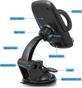 img 3 attached to 📱 2 Pack Car Phone Holder, Strong Sticky Gel Pad and Suction Cup Dashboard Car Cradle Windshield Phone Mount for iPhone 13 12 11 X 8 7 Plus 6s 6 Plus, Samsung Galaxy, LG Nexus, Sony, HTC, Motorola, and More