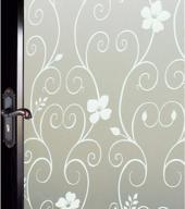 оконная пленка white flower privacy - duofire статическая цепляющая без клея анти-уф наклейка для ванной, спальни и гостиной (23,6 дюйма x 78,7 дюйма) - dp014w логотип